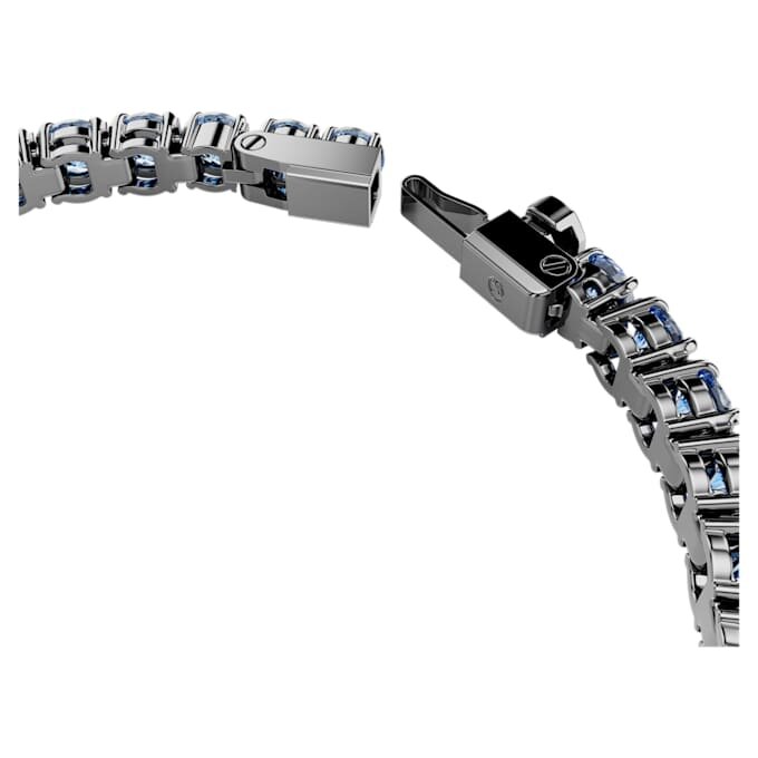 Matrix tennisarmband, rundslipad, blå, ruteniumpläterat Matrix tennisarmband, rundslipad, blå, ruteniumpläterat