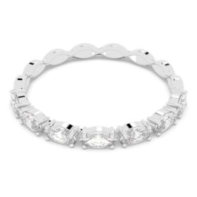 Matrix Vittore-ring, marquiseslipad, vit, rodiumpläterad