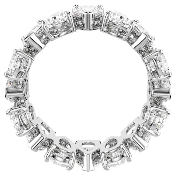 Matrix Vittore-ring, päronslipad, vit, silverfärgad yta Matrix Vittore-ring, päronslipad, vit, silverfärgad yta
