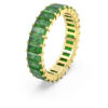 Matrixring med baguetteslipning, grön, guldpläterad Matrixring med baguetteslipning, grön, guldpläterad