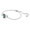 Mesmera-armband med blandade slipningar, grönt, rodiumpläterat
