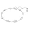 Mesmera-armband med blandade slipningar, spridd design, vitt, rodiumpläterat