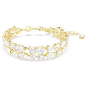 Mesmera-armband med blandade slipningar, vitt, guldpläterat Mesmera-armband med blandade slipningar, vitt, guldpläterat
