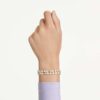 Mesmera-armband med blandade slipningar, vitt, guldpläterat