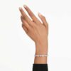 Mesmera-armband med blandade slipningar, vitt, rodiumpläterat