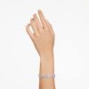 Mesmera-armband med blandade slipningar, vitt, rodiumpläterat