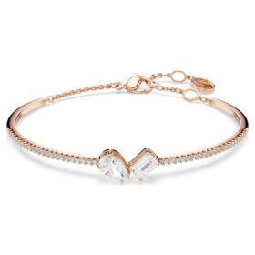 Mesmera armring med blandade slipningar, vit, roséguldpläterad Mesmera armring med blandade slipningar, vit, roséguldpläterad