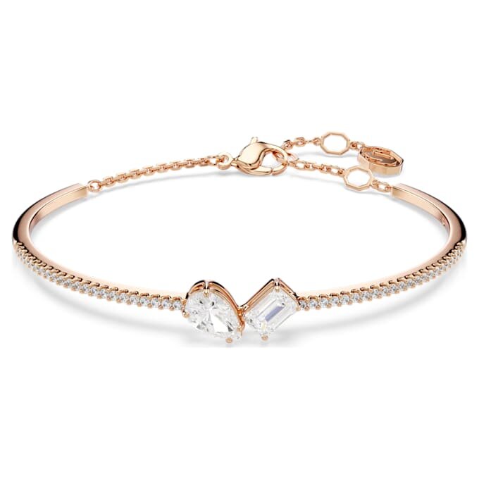 Mesmera armring med blandade slipningar, vit, roséguldpläterad Mesmera armring med blandade slipningar, vit, roséguldpläterad