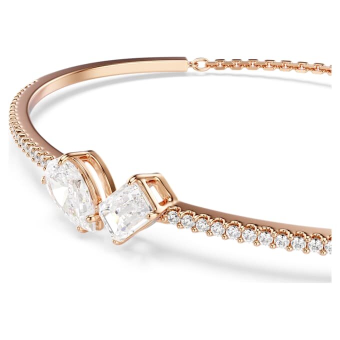 Mesmera armring med blandade slipningar, vit, roséguldpläterad Mesmera armring med blandade slipningar, vit, roséguldpläterad