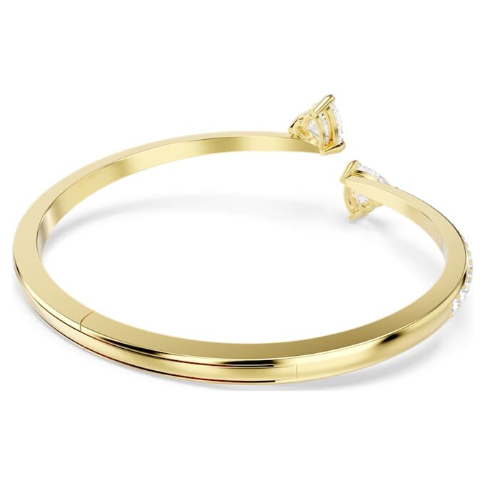 Mesmera armring med hjärta, vit, guldpläterad Mesmera armring med hjärta, vit, guldpläterad