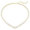 Mesmera-halsband med blandade slipningar, vitt, guldpläterat Mesmera-halsband med blandade slipningar, vitt, guldpläterat