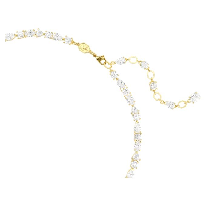 Mesmera-halsband med blandade slipningar, vitt, guldpläterat Mesmera-halsband med blandade slipningar, vitt, guldpläterat