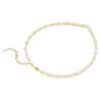 Mesmera-halsband med blandade slipningar, vitt, guldpläterat Mesmera-halsband med blandade slipningar, vitt, guldpläterat
