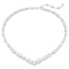 Mesmera-halsband med blandade slipningar, vitt, rodiumpläterat Mesmera-halsband med blandade slipningar, vitt, rodiumpläterat
