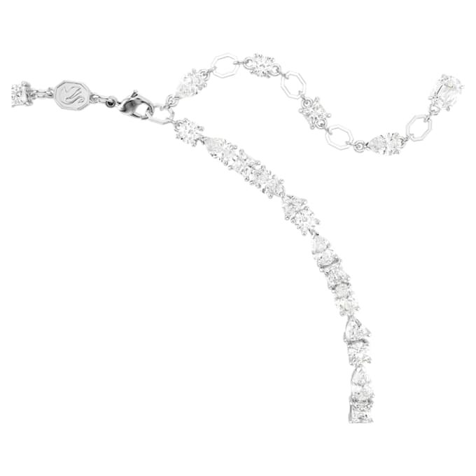 Mesmera-halsband med blandade slipningar, vitt, rodiumpläterat Mesmera-halsband med blandade slipningar, vitt, rodiumpläterat