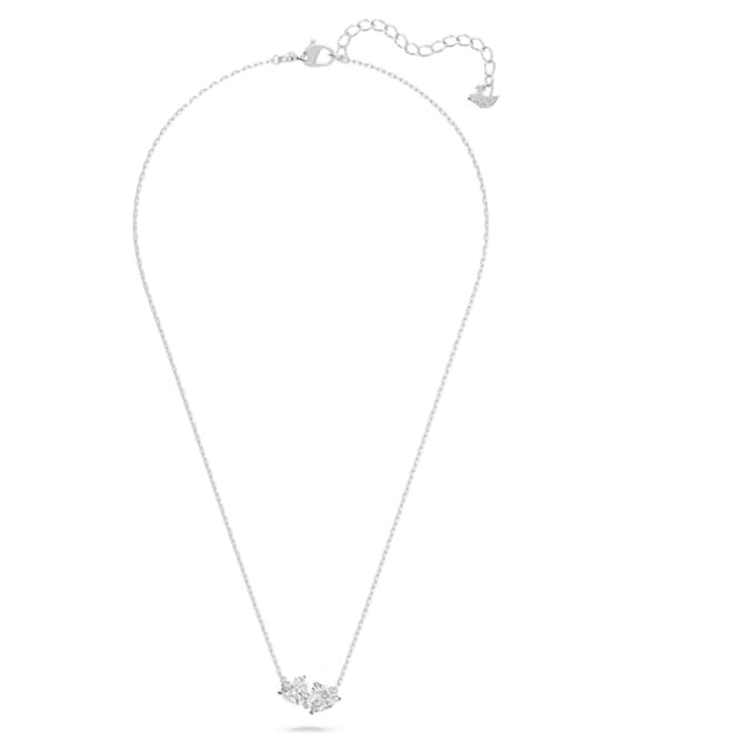 Mesmera-halsband med hjärta, vitt, rodiumpläterat Mesmera-halsband med hjärta, vitt, rodiumpläterat