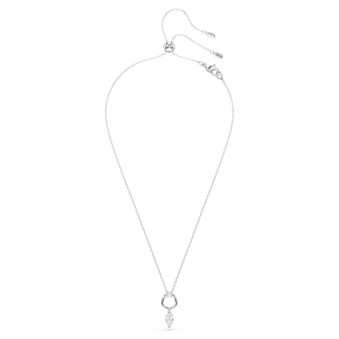 Mesmera-hänge, päronslipad, vit, rodiumpläterad Mesmera-hänge, päronslipad, vit, rodiumpläterad