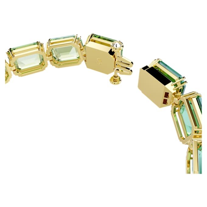 Millenia-armband med åttkantig slipning, färgövergång, grönt, guldpläterat Millenia-armband med åttkantig slipning, färgövergång, grönt, guldpläterat