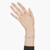 Millenia-armband med åttkantiga slipningar, vitt, rodiumpläterat