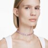 Millenia-choker med åttkantiga kristaller, lila, guldpläterad Millenia-choker med åttkantiga kristaller, lila, guldpläterad
