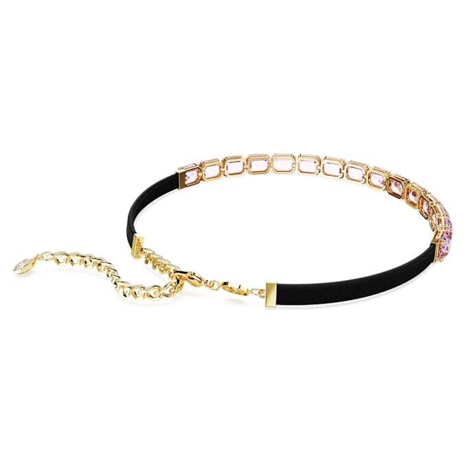 Millenia-choker med åttkantiga kristaller, lila, guldpläterad Millenia-choker med åttkantiga kristaller, lila, guldpläterad
