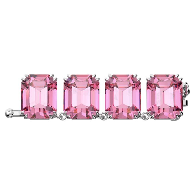 Millenia-förlängningskedja med åttkantiga kristaller, rosa, rodiumpläterad Millenia-förlängningskedja med åttkantiga kristaller, rosa, rodiumpläterad
