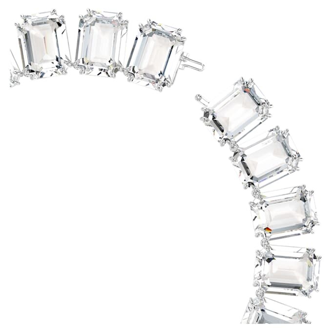 Millenia-halsband med stora kristaller, åttkantig slipning, vita, rodiumpläterade Millenia-halsband med stora kristaller, åttkantig slipning, vita, rodiumpläterade
