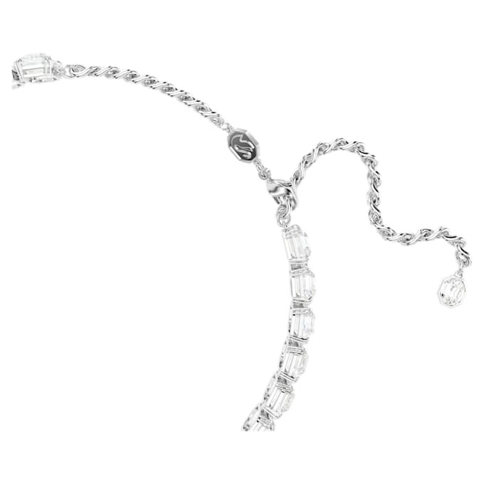 Millenia-halsband med åttkantig slipning, vitt, rodiumpläterat Millenia-halsband med åttkantig slipning, vitt, rodiumpläterat