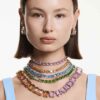 Millenia-choker med åttkantiga kristaller, lila, guldpläterad Millenia-choker med åttkantiga kristaller, lila, guldpläterad