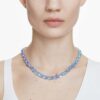 Millenia-halsband, åttkantig slipning, färgövergång, blått, rodiumpläterat Millenia-halsband, åttkantig slipning, färgövergång, blått, rodiumpläterat