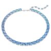 Millenia-halsband, åttkantig slipning, färgövergång, blått, rodiumpläterat Millenia-halsband, åttkantig slipning, färgövergång, blått, rodiumpläterat