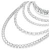 Millenia lagerhalsband med blandade slipningar, vitt, rodiumpläterat Millenia lagerhalsband med blandade slipningar, vitt, rodiumpläterat