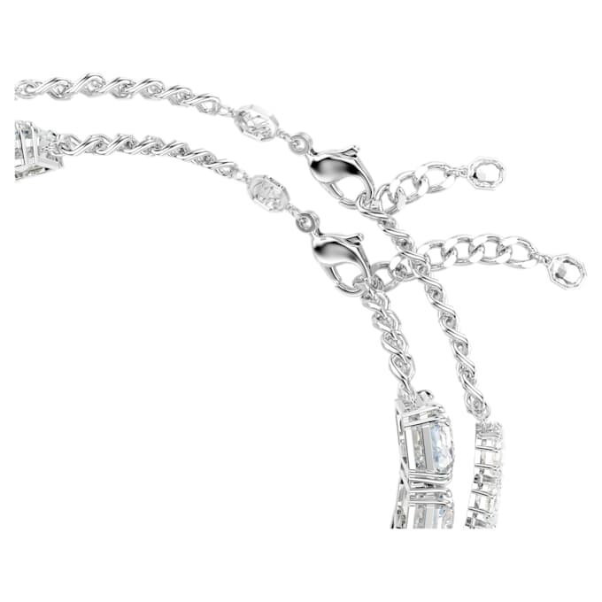 Millenia lagerhalsband med blandade slipningar, vitt, rodiumpläterat Millenia lagerhalsband med blandade slipningar, vitt, rodiumpläterat