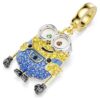 Minions Bob-berlock med pavé, flerfärgad, guldpläterad