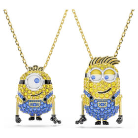 Minions James och Henry med pavé, flerfärgade, guldpläterade