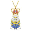Minions King Bob-hänge med pavé, flerfärgat, guldpläterat