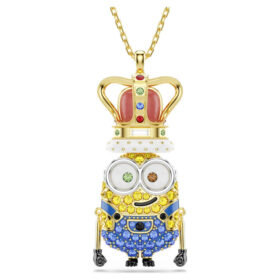 Minions King Bob-hänge med pavé, flerfärgat, guldpläterat