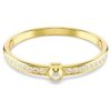 Numina-armband, rund slipning, vitt, guldpläterat Numina-armband, rund slipning, vitt, guldpläterat