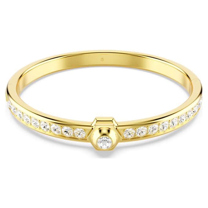 Numina-armband, rund slipning, vitt, guldpläterat Numina-armband, rund slipning, vitt, guldpläterat