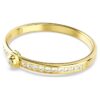 Numina-armband, rund slipning, vitt, guldpläterat Numina-armband, rund slipning, vitt, guldpläterat