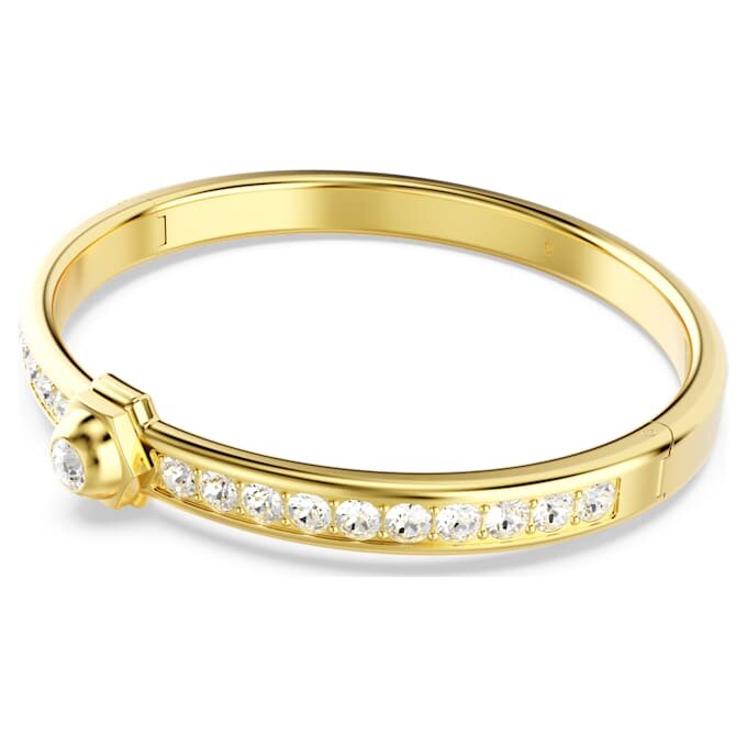 Numina-armband, rund slipning, vitt, guldpläterat Numina-armband, rund slipning, vitt, guldpläterat