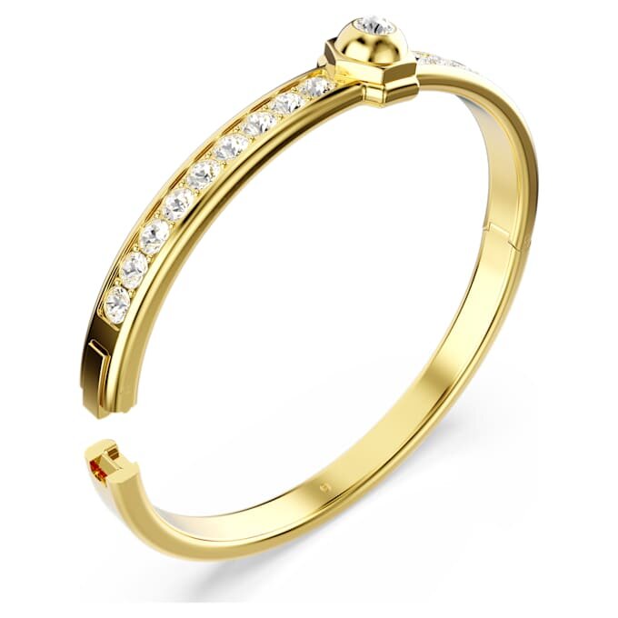 Numina-armband, rund slipning, vitt, guldpläterat Numina-armband, rund slipning, vitt, guldpläterat