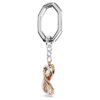 Nyckelring Infinity, vit, blandad metallfinish