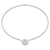 Octagon-halsband med laboratorieframställda diamanter, totalt 12,86 karat, oktagonform, 18K vitguld