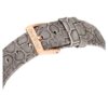 Octea Chrono-klocka, tillverkad i Schweiz, läderarmband, grå, roséguldfärgad yta