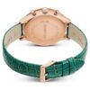 Octea Chrono-klocka, tillverkad i Schweiz, läderarmband, grönt, roséguldfärgad yta Octea Chrono-klocka, tillverkad i Schweiz, läderarmband, grönt, roséguldfärgad yta