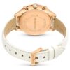 Octea Chrono-klocka, tillverkad i Schweiz, läderarmband, vit, roséguldtonad yta Octea Chrono-klocka, tillverkad i Schweiz, läderarmband, vit, roséguldtonad yta
