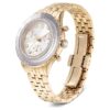 Octea Chrono-klocka, tillverkad i Schweiz, metallarmband, guldfärgad, champagneguldfärgad yta