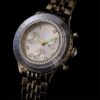 Octea Chrono-klocka, tillverkad i Schweiz, metallarmband, guldfärgad, champagneguldfärgad yta