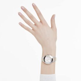 Octea Chrono-klocka, tillverkad i Schweiz, metallarmband, roséguldfärgad, blandad metallfinish